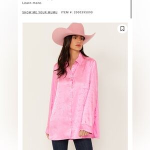 Show Me Your MuMu Bright Pink Satin Shirt.